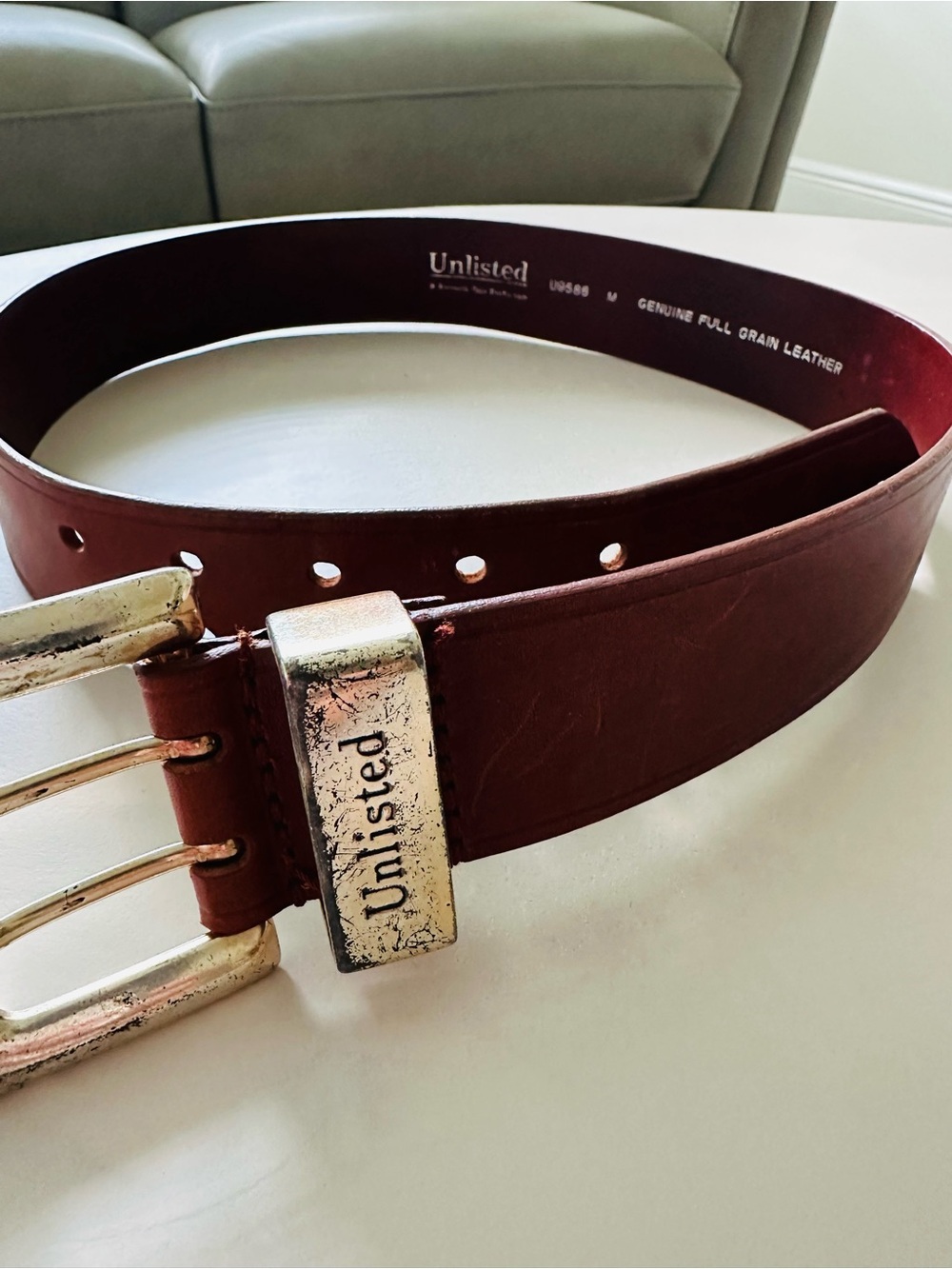 Unlisted original ✨Full-Grain Leather Belt in Brown